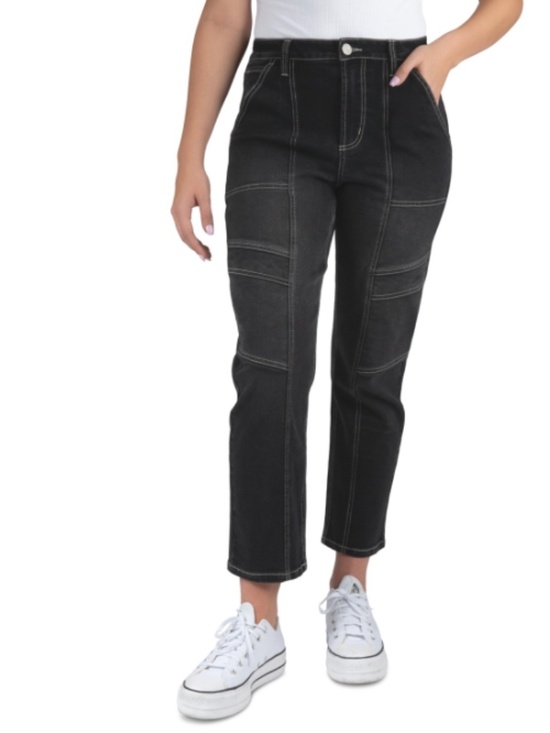 Indigo Rein Denim - Indigo Rein Juniors' High-Rise Seamed Straight-Leg Jeans  SIZE 0 US W23 NWT